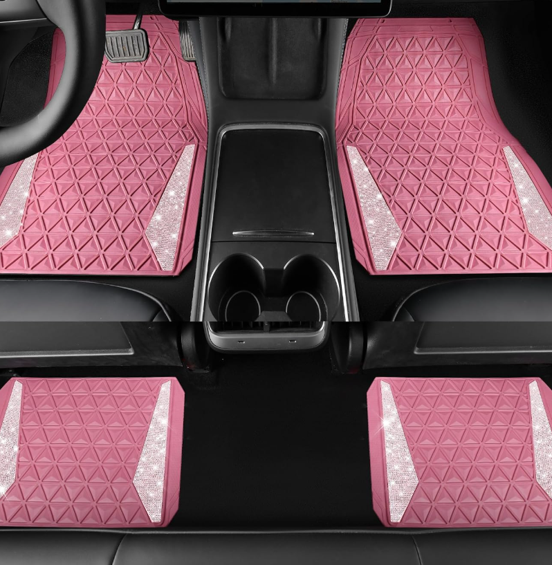 Diamond Pattern Rubber Car Floor Mats with Waterproof Liner