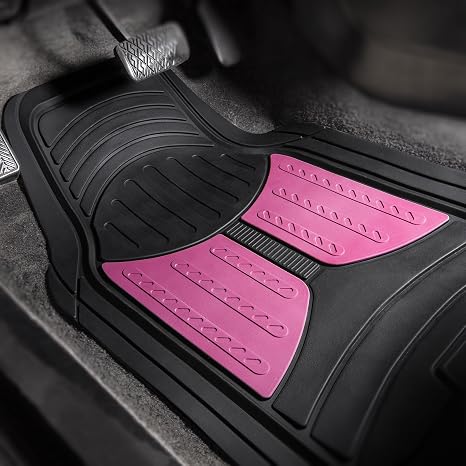 Heavy-Duty Rubber Car Floor Mats with Trim-to-Fit Design